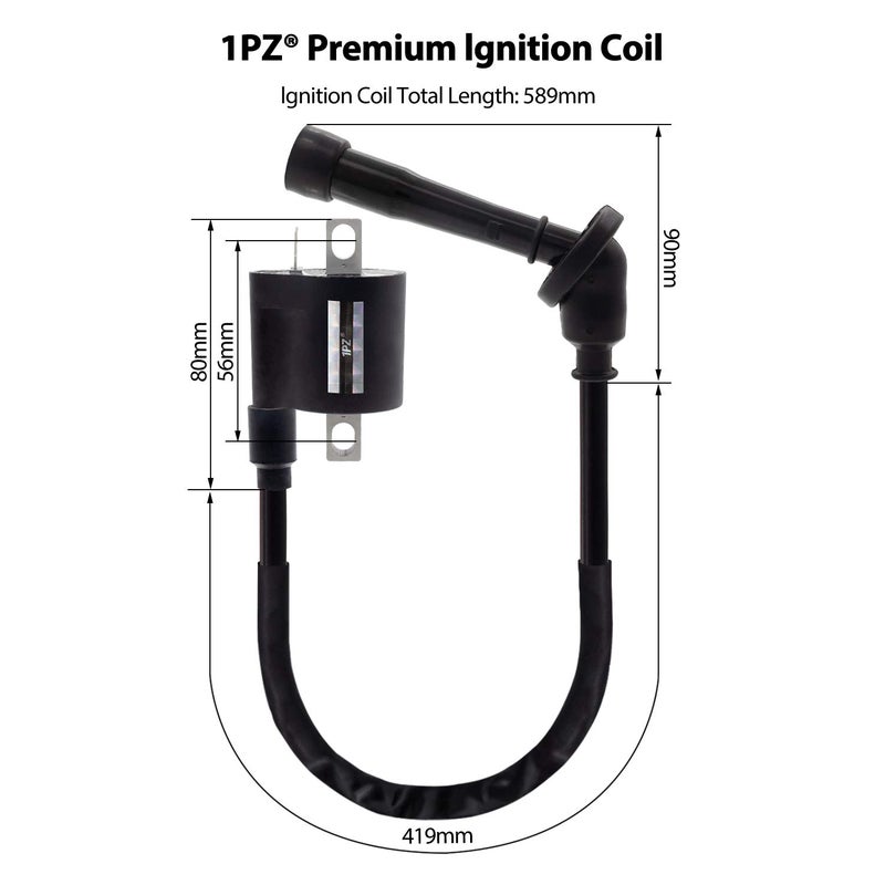 1PZ CW1-X01 Ignition Coil Spark Plug Replacement for Yamaha Raptor 660R Grizzly Rhino 660 YFM660 YXR660 2001 2002 2003 2004 2005 2006 2007 2008 - Image 4